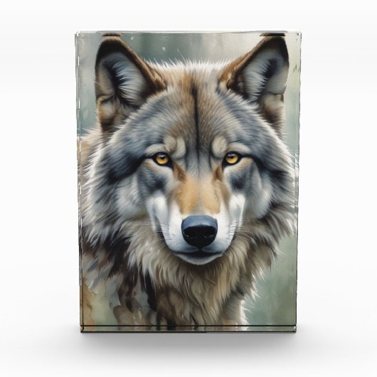 Lone Wolf Motivatie Inspirerend kunst Fotoblokken (Voorkant)