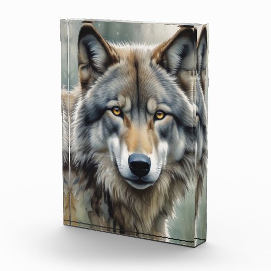 Lone Wolf Motivatie Inspirerend kunst Fotoblokken (Rechts)