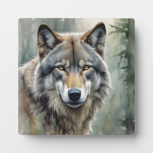Lone Wolf Motivatie Inspirerend kunst Fotoplaat (Voorkant)