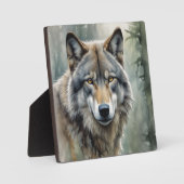 Lone Wolf Motivatie Inspirerend kunst Fotoplaat (Voorkant)
