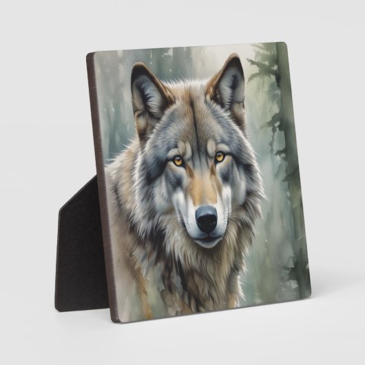 Lone Wolf Motivatie Inspirerend kunst Fotoplaat (Voorkant)