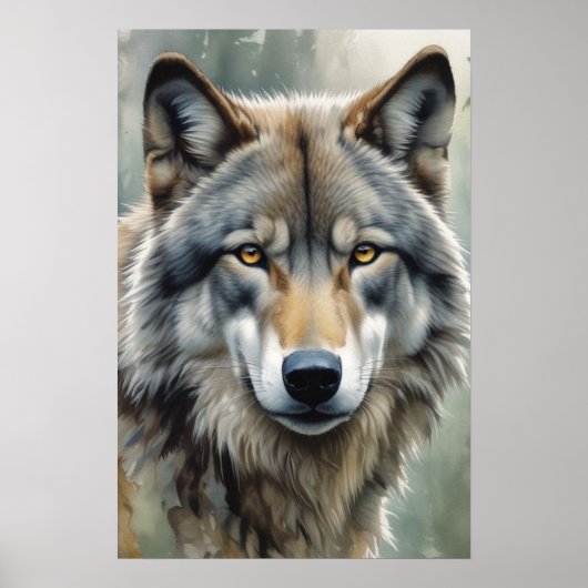 Lone Wolf Motivatie Inspirerend kunst Poster (Voorkant)