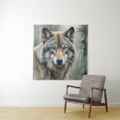 Lone Wolf Motivatie Inspirerend kunst Wandkleed (In situ)