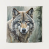 Lone Wolf Motivatie Inspirerend kunst Wandkleed (Voorkant)