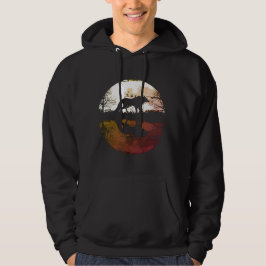 Lone Wolf onder de volle maan Hoodie