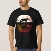 Lone Wolf onder de volle maan T-shirt (Voorkant)