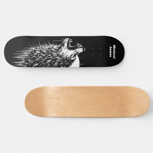Lone Wolf Personalized Persoonlijk Skateboard (Horizontaal)