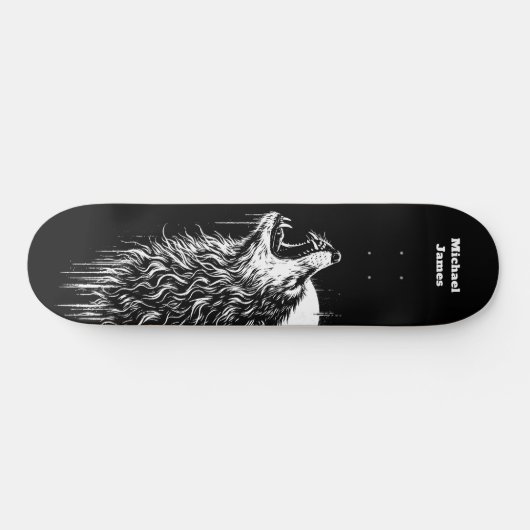 Lone Wolf Personalized Persoonlijk Skateboard (Horizontaal)