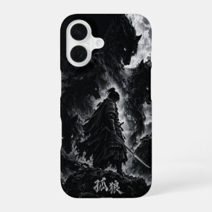 Lone Wolf Samurai – Schaduw Ronin Japanse Kunst (孤 iPhone 16 Hoesje