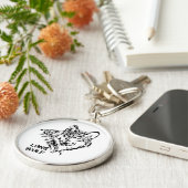 Lone Wolf Sketch Sleutelhanger (Zijkant)