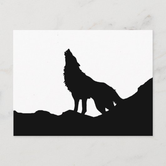 Lone Wolf staat op een heuvel Briefkaart (Voorkant)