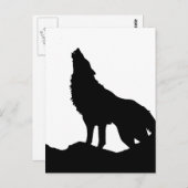 Lone Wolf staat op een heuvel Briefkaart (Voorkant / Achterkant)