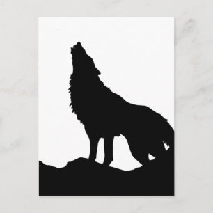 Lone Wolf staat op een heuvel Briefkaart