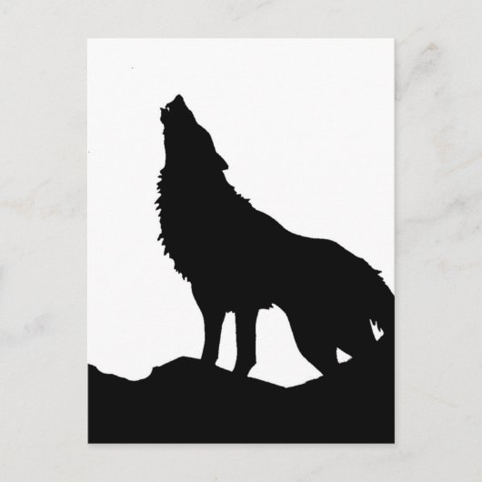 Lone Wolf staat op een heuvel Briefkaart (Voorkant)