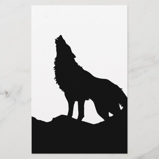 Lone Wolf staat op een heuvel Briefpapier (Voorkant)