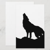 Lone Wolf staat op een heuvel Briefpapier (Voorkant / Achterkant)