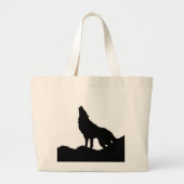 Lone Wolf staat op een heuvel Grote Tote Bag (Voorkant)