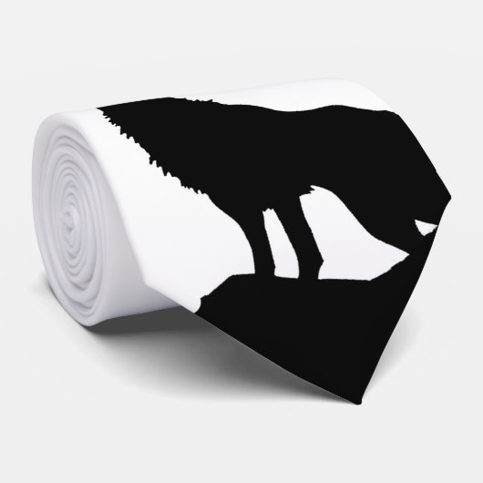 Lone Wolf staat op een heuvel Stropdas (Opgerold)