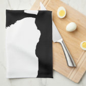 Lone Wolf staat op een heuvel Theedoek (Quarter Fold)