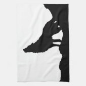 Lone Wolf staat op een heuvel Theedoek (Verticaal)