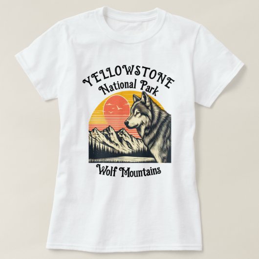 Lone Wolf staat voor Majestic Mountain T-shirt (Design voorkant)