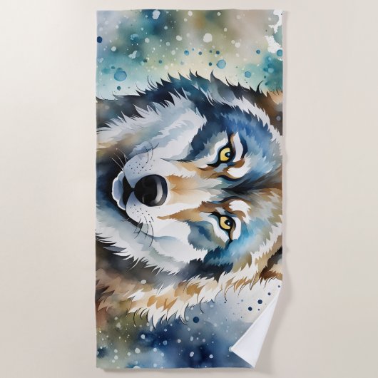 Lone Wolf Strandlaken (Voorkant)