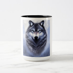 Lone wolf tweekleurige koffiemok