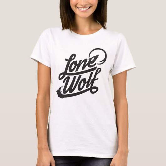 Lone Wolf Typographic T-shirt (Voorkant)