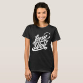 Lone Wolf Typographic T-shirt (Voorkant volledig)
