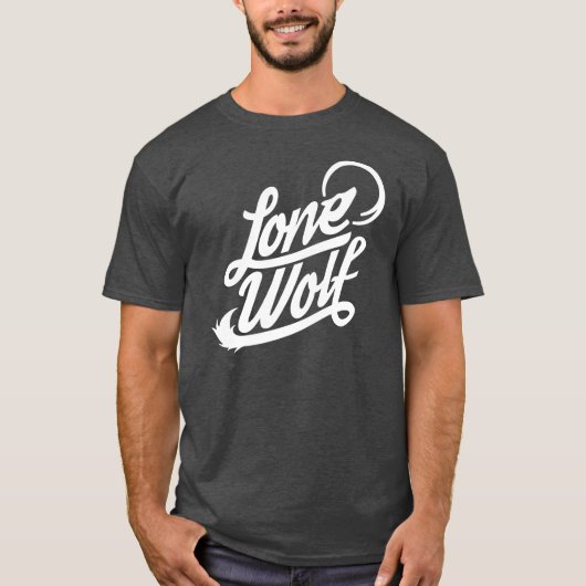 Lone Wolf Typographic T-shirt (Voorkant)