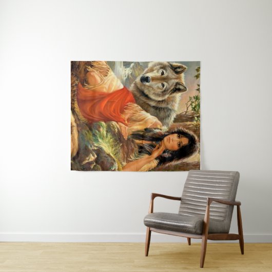 Lone wolf wandkleed (In Situ (horizontaal))