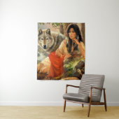 Lone wolf wandkleed (In situ)