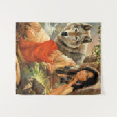 Lone wolf wandkleed (Voorkant (horizontaal))