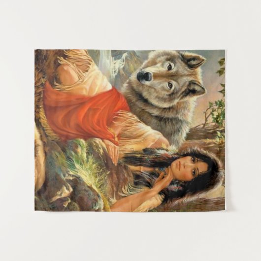 Lone wolf wandkleed (Voorkant (horizontaal))