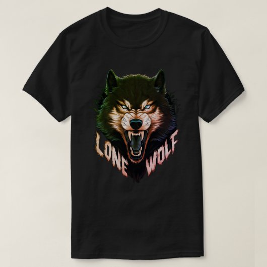 Lone Wolf Wild Wolf Head T-shirt (Design voorkant)