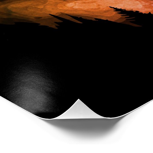 Lone Wolf. wilde ziel Perfect Poster (Hoek)