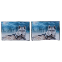 Lone Wolf/Wolven Wolf Moon Moonlight Wildlife