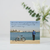 Loneliness Quote Briefkaart/Miami Bayfront Park Briefkaart (Staand voorkant)