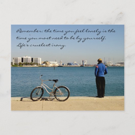 Loneliness Quote Briefkaart/Miami Bayfront Park Briefkaart (Voorkant)