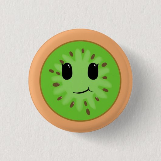 Lonelu Kiwii Knop Ronde Button 3,2 Cm (Voorkant)