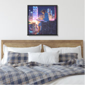 Lonely Anime Girl Canvas Afdruk (Insitu (Slaapkamer))