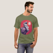 Lonely Astronaut op de maan T-shirt (Voorkant volledig)