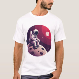 Lonely Astronaut op de maan T-shirt