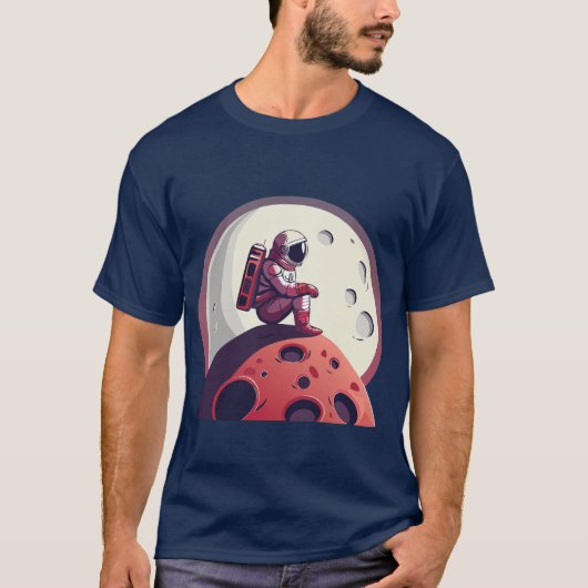 Lonely Astronaut op de maan T-shirt (Voorkant)