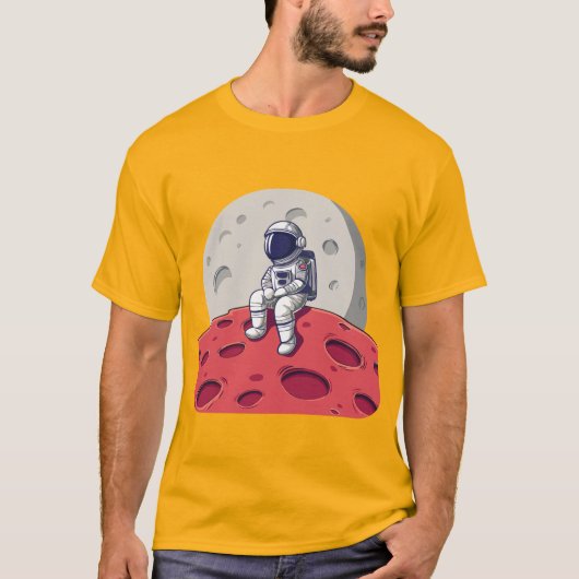 Lonely Astronaut op de maan T-shirt (Voorkant)