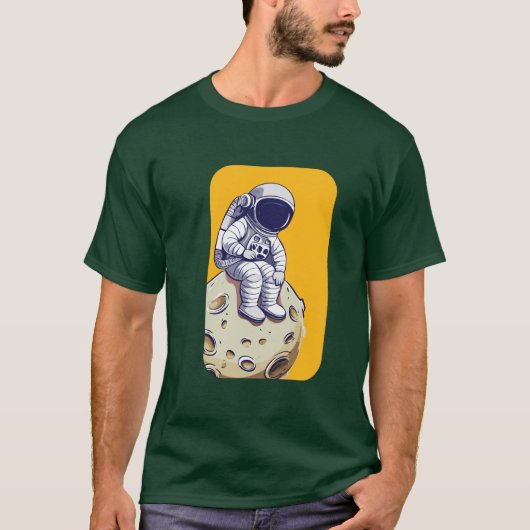 Lonely Astronaut op de maan T-shirt (Voorkant)