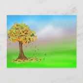 Lonely Autumn Tree Briefkaart (Voorkant)