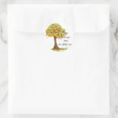Lonely Autumn Tree Ronde Sticker (Tas)