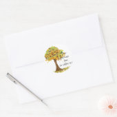 Lonely Autumn Tree Ronde Sticker (Envelop)