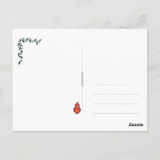 Lonely Bird Briefkaart (Achterkant)